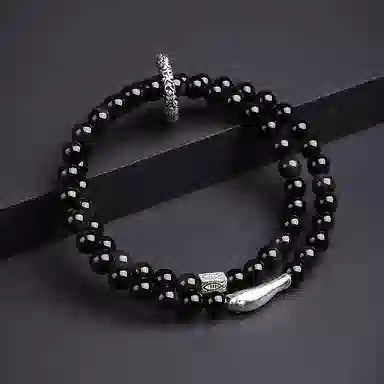 印象眸 新中式小众设计精致高级感时尚气质显白锦鲤诸事顺利上岸多圈玉手饰 礼盒包装#好运 黑曜石 手串 男女同款情侣款