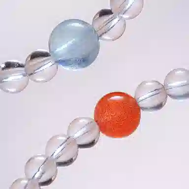 印象眸 新中式素圈转运珠精致简约气质百搭多宝圆珠单圈手饰 礼盒包装#好运天然 白水晶 手串 女款