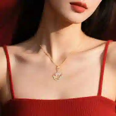 【好运锦鲤】 印象眸 新中式平安扣国潮小众设计时来运转前程似锦上上签精致富贵气质显白逢考必过上岸 礼盒包装 玉髓 项链 女款