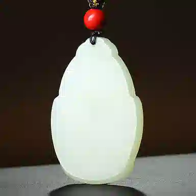 印象眸 新中式古风国潮观音佛公 和田玉 项链 男女同款情侣款 青白玉