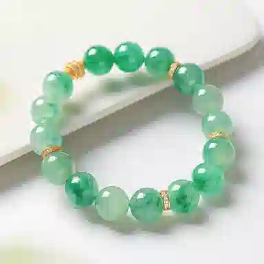 【腕间山水】 印象眸 新中式小众设计精致简约气质高级感时尚素圈转运珠圆珠单圈 礼盒包装#好运 非洲翠 手串 男女同款情侣款