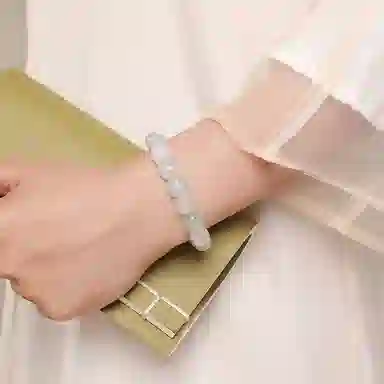 印象眸 转运珠 新中式简约古风经典清新素雅 天山翠 手串 男女同款情侣款 礼盒装