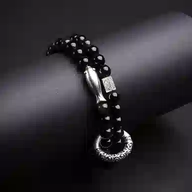 印象眸 新中式小众设计精致高级感时尚气质显白锦鲤诸事顺利上岸多圈玉手饰 礼盒包装#好运 黑曜石 手串 男女同款情侣款