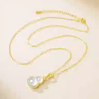 【福禄平安】 印象眸 新中式气质简约显白轻奢福气满满国潮清冷高级感百搭吉祥葫芦 礼盒包装#好运 玉髓 项链 女款