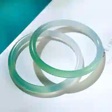 印象眸 新中式青山黛国潮白月光古风显白精致温柔素雅温婉气质 礼盒包装 玉髓 手镯 女款