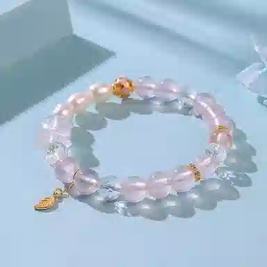 印象眸 新中式甜美 时来运转 小众气质百搭高级感#好运天然 粉水晶 手串 女款