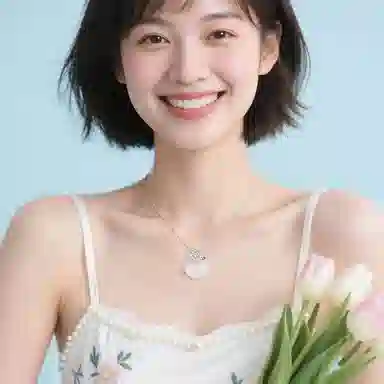 【理想恋人】 印象眸 新中式山茶花平安扣国潮精致冷淡风森系小清新轻奢气质高级感甜美可爱时尚#好运 玉髓 项链 女款