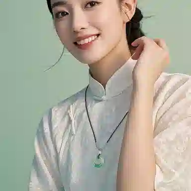 印象眸 平安扣 新中式独龙玉平安喜乐福气满满诸事顺利古风精致简约甜甜圈 礼盒包装#好运 非洲翠 项链 男女同款情侣款