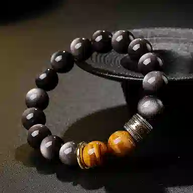 印象眸 新中式小众设计精致简约高级感转运珠财多福诸事顺利手饰#好运 黑曜石 手串 男女同款情侣款