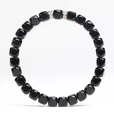 印象眸 新中式精致简约通勤古风高级感小众设计气质显白时尚黑方糖转运珠手饰 礼盒包装#好运天然 玛瑙 手串 男女同款情侣款