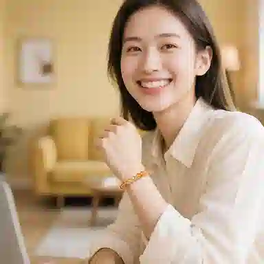 印象眸 新中式精致简约化茧成蝶气质小众设计多财多福时来运转八方来财蝴蝶福蝶礼盒包装好运天然 黄水晶 手串 女款