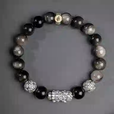 【来财貔貅】 印象眸 新中式多财多福诸事顺遂吞金兽国潮素圈转运珠时尚高级感日常通勤风瑞兽手饰 #好运 黑曜石 手串 男款