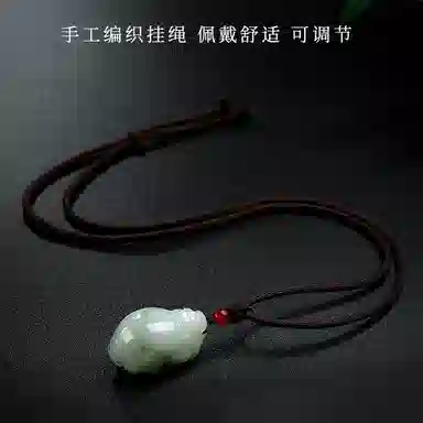 印象眸 玉貔貅 新中式古风经典瑞兽玉吊坠 天山翠 项链 女款 #礼盒