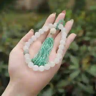 印象眸 转运珠 新中式古风简约经典清新设计感纳福手持 天山翠 手串 男女同款情侣款 礼盒装