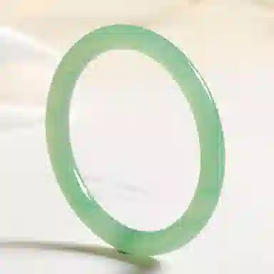 印象眸 玉镯 新中式古风国潮精致优雅细圆条翠绿色美人叮当镯 东陵玉 手镯 女款 礼盒装