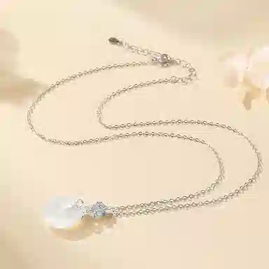 【四季予你】 印象眸 新中式幸运四叶草平安扣精致简约小众优雅时尚日常通勤风锁骨链 礼盒包装#好运 玉髓 项链 女款