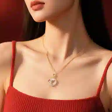 【好运锦鲤】 印象眸 新中式平安扣国潮小众设计时来运转前程似锦上上签精致富贵气质显白逢考必过上岸 礼盒包装 玉髓 项链 女款