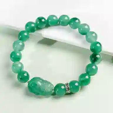 印象眸 新中式精致简约转运珠通勤风气质百搭瑞兽貔貅多财多福手饰 礼盒包装#好运 非洲翠 手串 男女同款情侣款