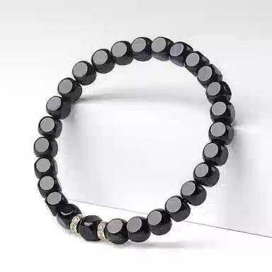 印象眸 新中式精致简约通勤古风高级感小众设计气质显白时尚黑方糖转运珠手饰 礼盒包装#好运天然 玛瑙 手串 男女同款情侣款