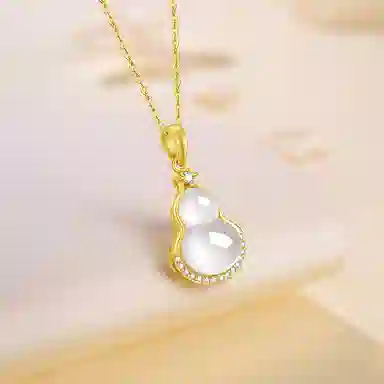 【福禄平安】 印象眸 新中式气质简约显白轻奢福气满满国潮清冷高级感百搭吉祥葫芦 礼盒包装#好运 玉髓 项链 女款