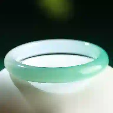 印象眸 新中式青山黛国潮白月光古风显白精致温柔素雅温婉气质 礼盒包装 玉髓 手镯 女款