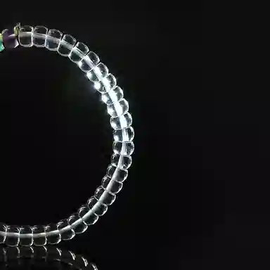 印象眸 新中式小众精致气质时尚素圈转运珠诸事顺利平安喜乐单圈手饰#好运天然 白水晶 手串 女款