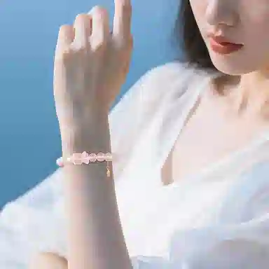 印象眸 新中式甜美 时来运转 小众气质百搭高级感#好运天然 粉水晶 手串 女款