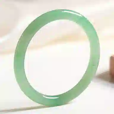 印象眸 玉镯 新中式古风国潮精致优雅细圆条翠绿色美人叮当镯 东陵玉 手镯 女款 礼盒装