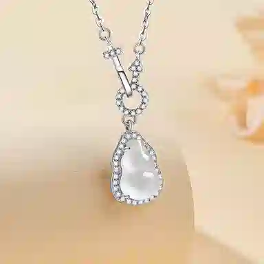 【平安福禄】 印象眸 新中式精致国潮清冷高级感气质显白轻奢高级感福气满满小众设计葫芦锁骨链 礼盒包装#好运 玉髓 项链 女款