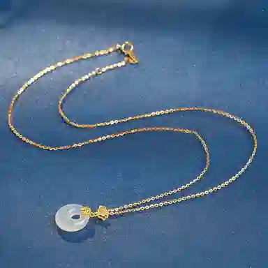 【福运顺遂】 印象眸 福气平安扣新中式福字招财纳福如意福牌小众 礼盒包装#好运 玉髓 项链 女款