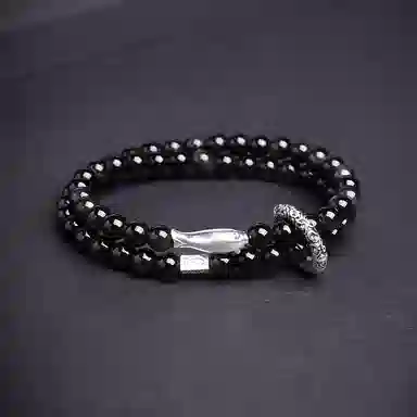 印象眸 新中式小众设计精致高级感时尚气质显白锦鲤诸事顺利上岸多圈玉手饰 礼盒包装#好运 黑曜石 手串 男女同款情侣款