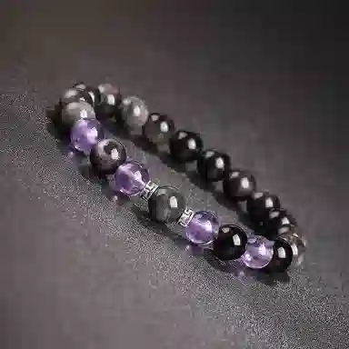 印象眸 新中式小众设计精致简约高级感气质单圈诸事顺利玉手饰 礼盒包装#好运 黑曜石 手串 男女同款情侣款