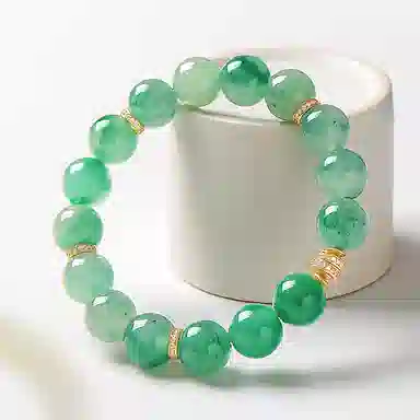 【腕间山水】 印象眸 新中式小众设计精致简约气质高级感时尚素圈转运珠圆珠单圈 礼盒包装#好运 非洲翠 手串 男女同款情侣款