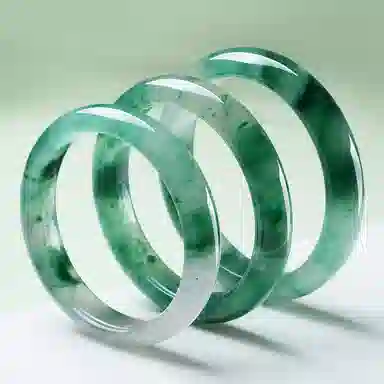 印象眸 新中式古风气质古色古香汉服旗袍高级感显白飘花轻奢 非洲翠 手镯 女款