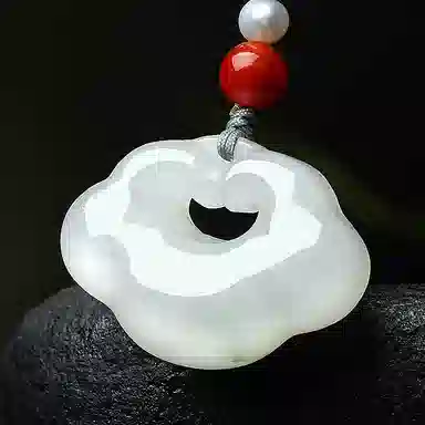 印象眸 如意锁 新中式古风经典平安锁 天山翠 项链 男女同款情侣款