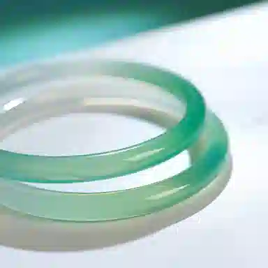 印象眸 新中式青山黛国潮白月光古风显白精致温柔素雅温婉气质 礼盒包装 玉髓 手镯 女款