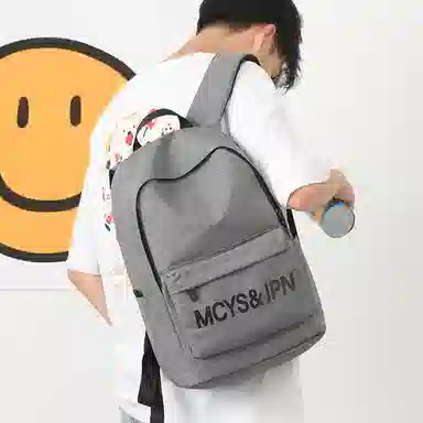 木村耀司 休闲运动简约百搭大容量通勤潮流多功能旅游运动多口袋 牛津纺 电脑包旅行包书背包双肩包 常规 男款 黑色/灰色