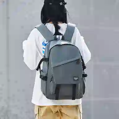 木村耀司 休闲简约百搭大容量初高中大学生通勤潮流多功能旅游 牛津纺 双肩包书包旅行包电脑包背包 常规 男女同款 多色