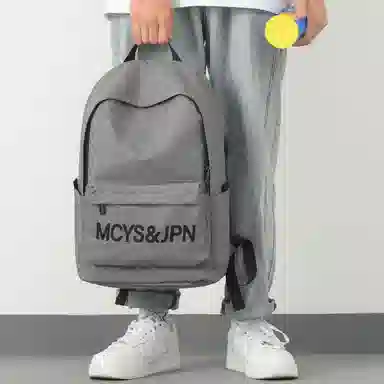 木村耀司 休闲运动简约百搭大容量通勤潮流多功能旅游运动多口袋 牛津纺 电脑包旅行包书背包双肩包 常规 男款 黑色/灰色