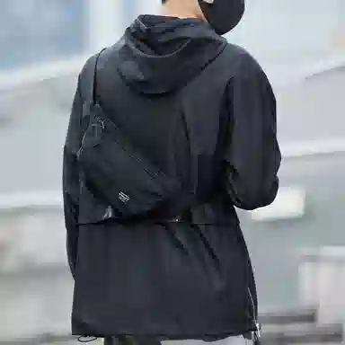 木村耀司 潮牌男休闲百搭大容量随身旅行轻便时尚潮流女 牛津纺 胸包斜挎包单肩包 常规 男女同款 黑色/红色