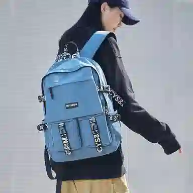 木村耀司 休闲运动简约百搭大容量初高中大学生上班通勤潮流多功能 牛津纺 双肩包书包旅行包电脑包背包 男女同款 多色 大号