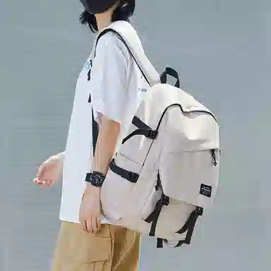 木村耀司 休闲简约百搭大容量初高中大学生通勤潮流多功能旅游 牛津纺 双肩包书包旅行包电脑包背包 常规 男女同款 多色