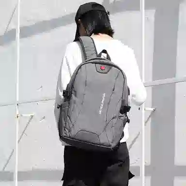 木村耀司 休闲百搭大容量通勤潮流多功能旅游 牛津纺 双肩包书包旅行包电脑包背包 常规 男女同款情侣款 黑色/灰色/藏青