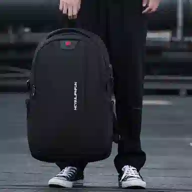 木村耀司 休闲百搭大容量通勤潮流多功能旅游 牛津纺 双肩包书包旅行包电脑包背包 常规 男女同款情侣款 黑色/灰色/藏青