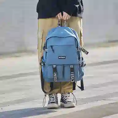 木村耀司 休闲运动简约百搭大容量初高中大学生上班通勤潮流多功能 牛津纺 双肩包书包旅行包电脑包背包 男女同款 多色 大号