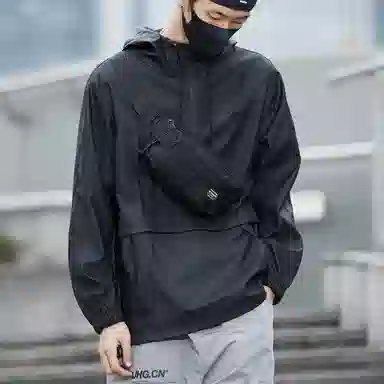 木村耀司 潮牌男休闲百搭大容量随身旅行轻便时尚潮流女 牛津纺 胸包斜挎包单肩包 常规 男女同款 黑色/红色