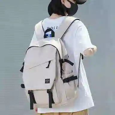 木村耀司 休闲简约百搭大容量初高中大学生通勤潮流多功能旅游 牛津纺 双肩包书包旅行包电脑包背包 常规 男女同款 多色