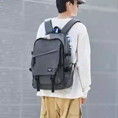 木村耀司 休闲简约百搭大容量初高中大学生通勤潮流多功能旅游 牛津纺 双肩包书包旅行包电脑包背包 常规 男女同款 多色