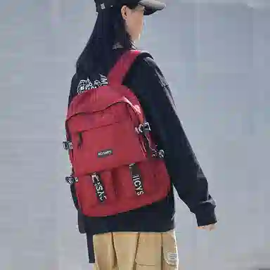 木村耀司 休闲运动简约百搭大容量初高中大学生上班通勤潮流多功能 牛津纺 双肩包书包旅行包电脑包背包 男女同款 多色 大号