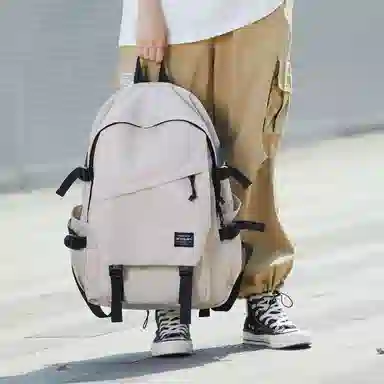 木村耀司 休闲简约百搭大容量初高中大学生通勤潮流多功能旅游 牛津纺 双肩包书包旅行包电脑包背包 常规 男女同款 多色